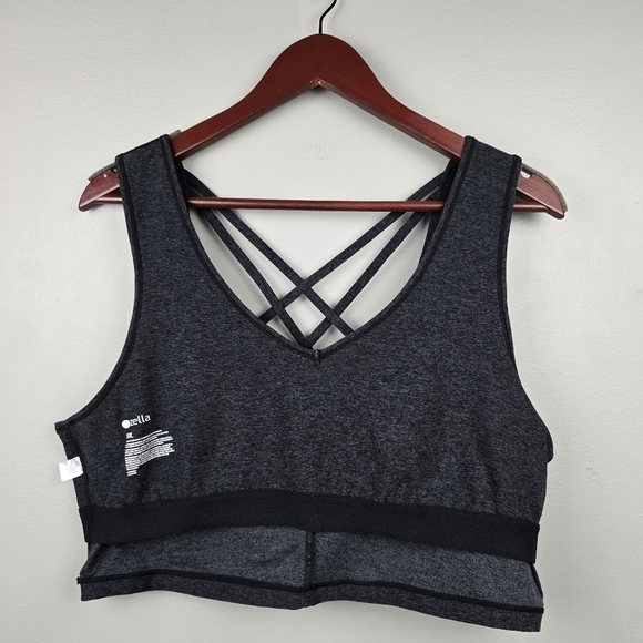 ZELLA Studio Lite Longline Sports Bra Gray Womens Plus Size XXL Gym Workout Yoga - Picture 9 of 12